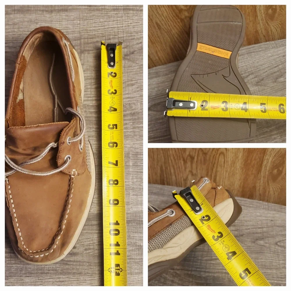 Margaritaville Angler Leather Boat Shoes Men's‎ Size 9.5 Brown